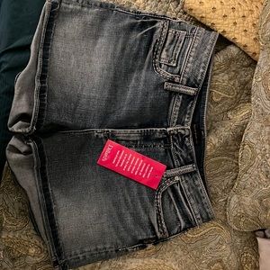Women’s silver jean shorts